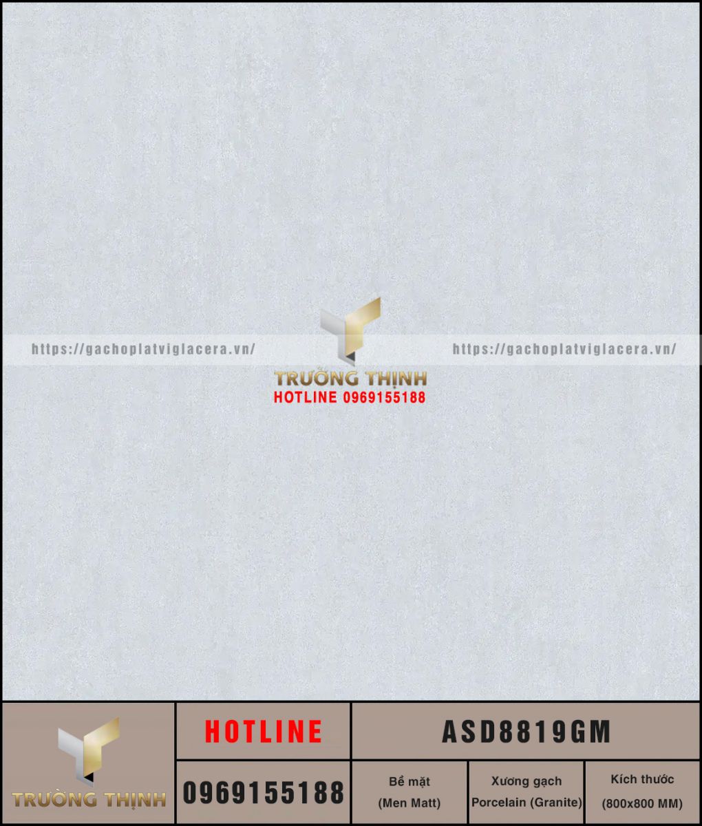Gạch Lát Nền Granite Giả Xi Măng 800x800 Viglacera ASD8819GM Giá Tốt