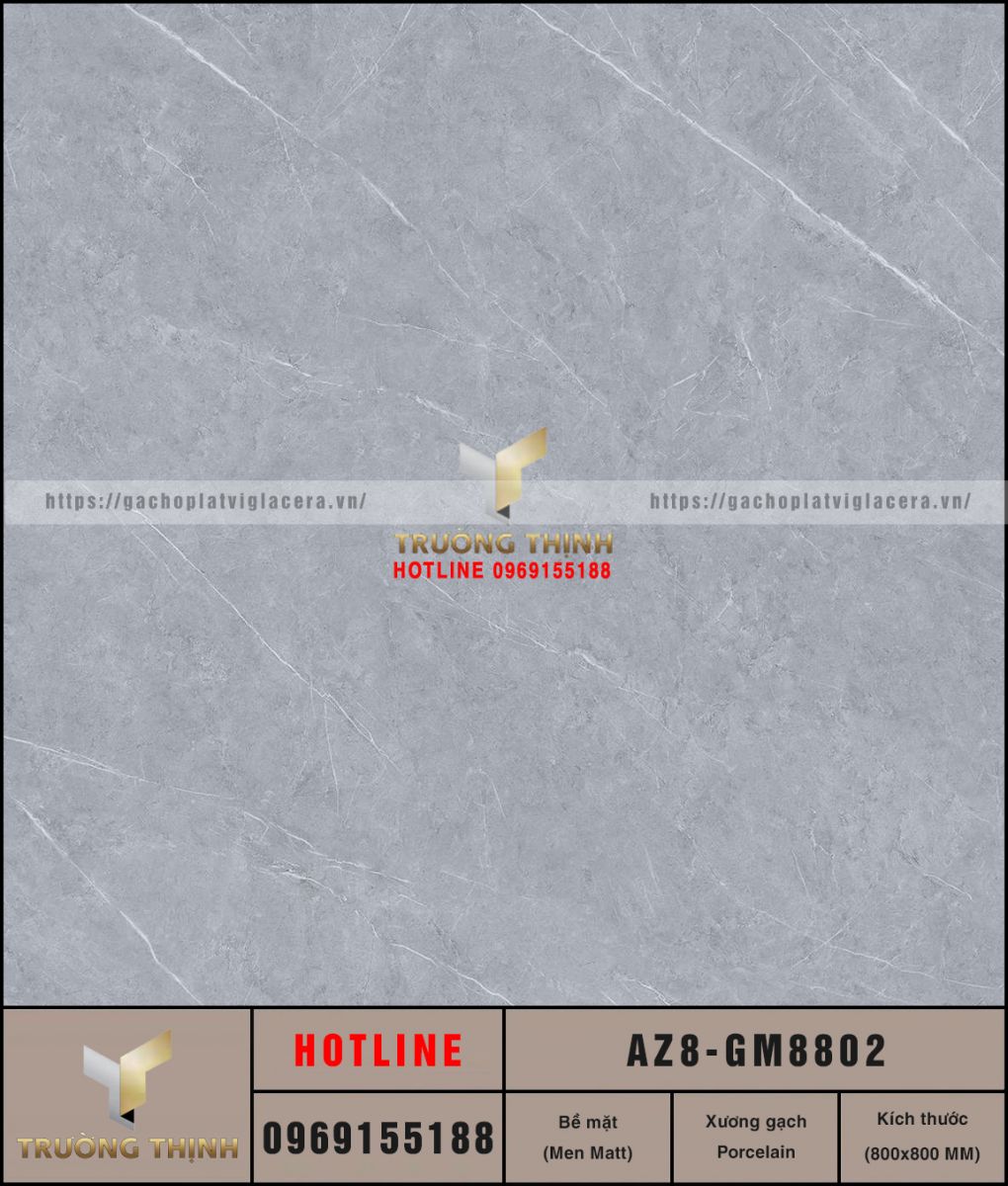 Gạch lát nền granite men Matt chống trơn 800x800 Viglacera AZ8-GM8802: Đẳng cấp kiến trúc hiện đại
