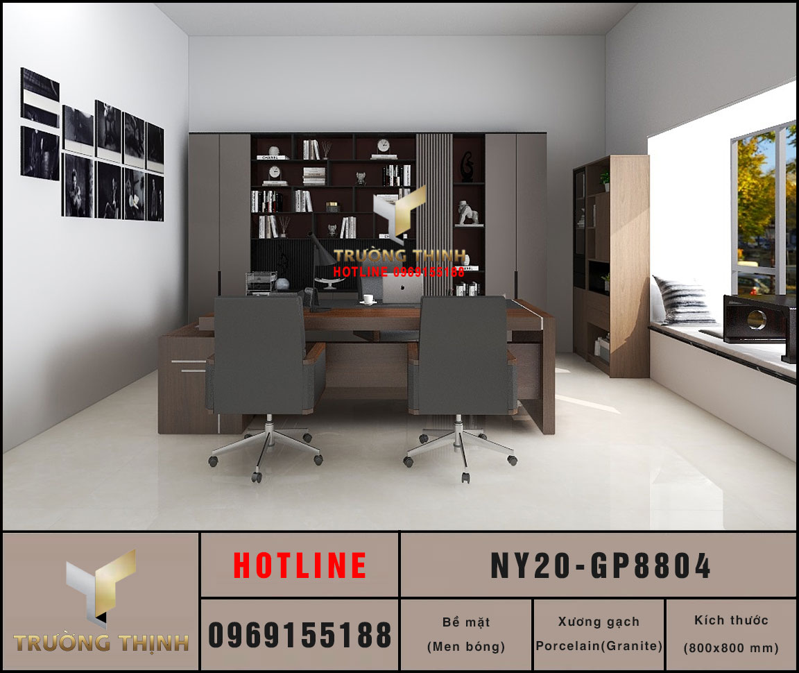 Gạch lát nền granite men bóng 800x800 Viglacera NY20-GP8804 – Vẻ đẹp tinh tế từ Bộ sưu tập California