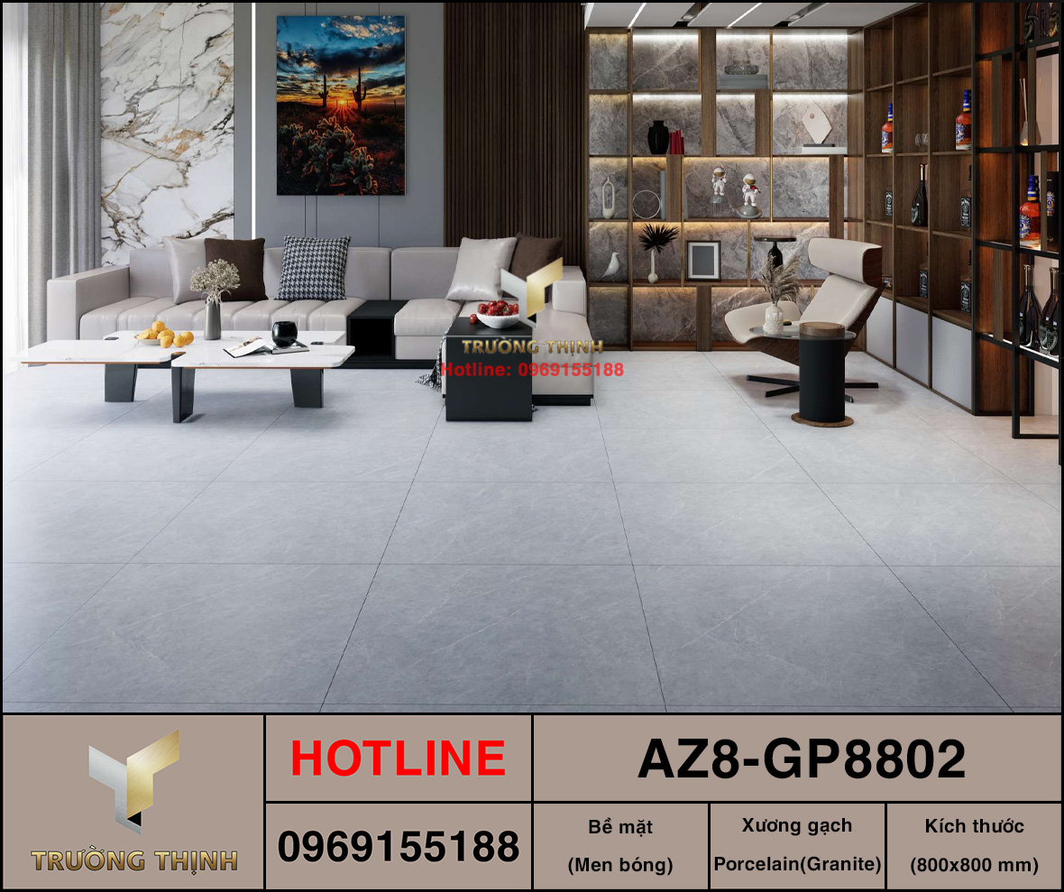 Gạch lát nền 800x800 Viglacera United Arizona AZ8-GP8802
