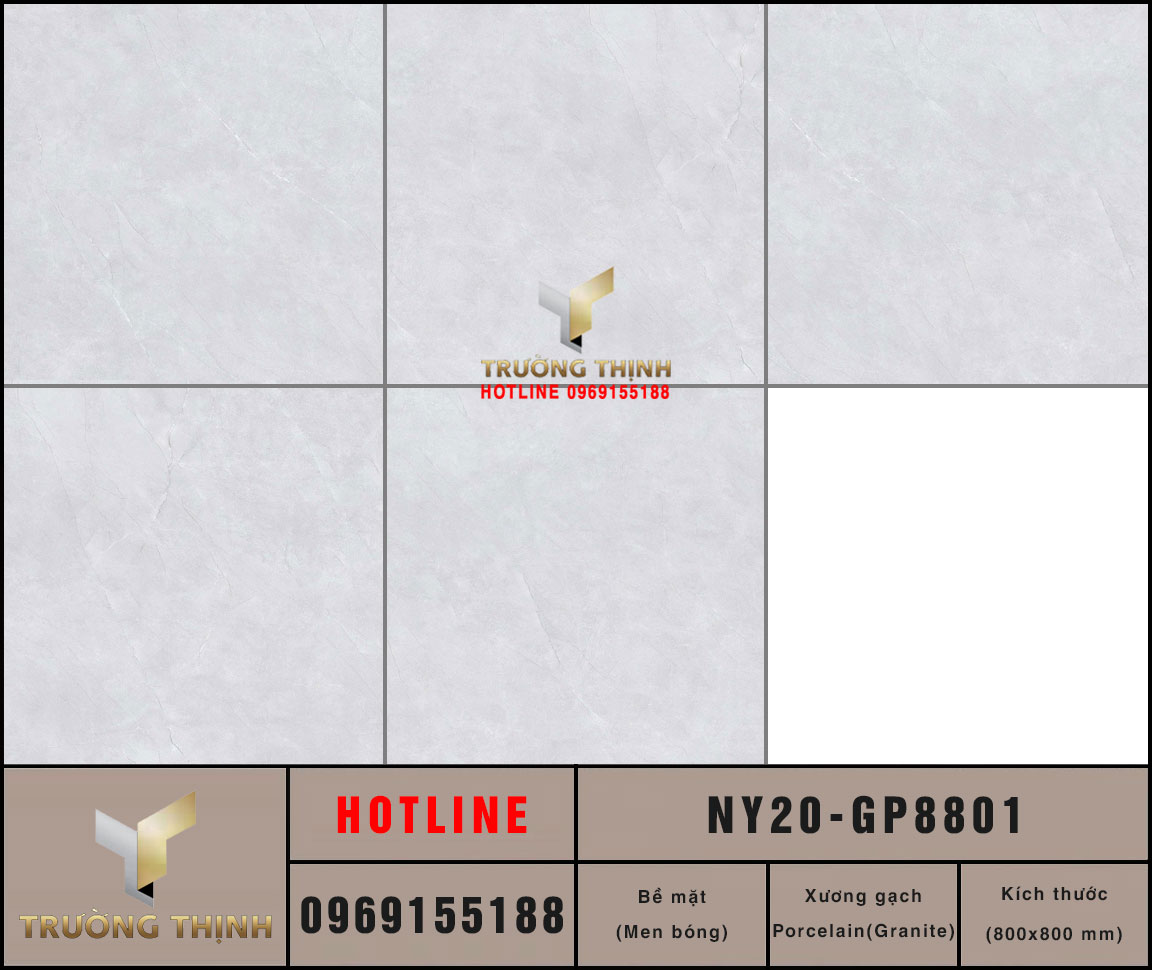 Gạch lát nền granite vân đá Viglacera California NY20-GP8801: Đẳng cấp kiến trúc hiện đại