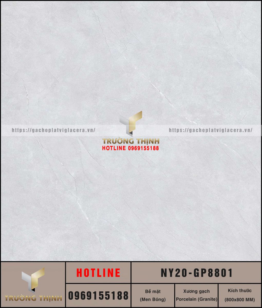 Gạch lát nền granite vân đá Viglacera California NY20-GP8801: Đẳng cấp kiến trúc hiện đại