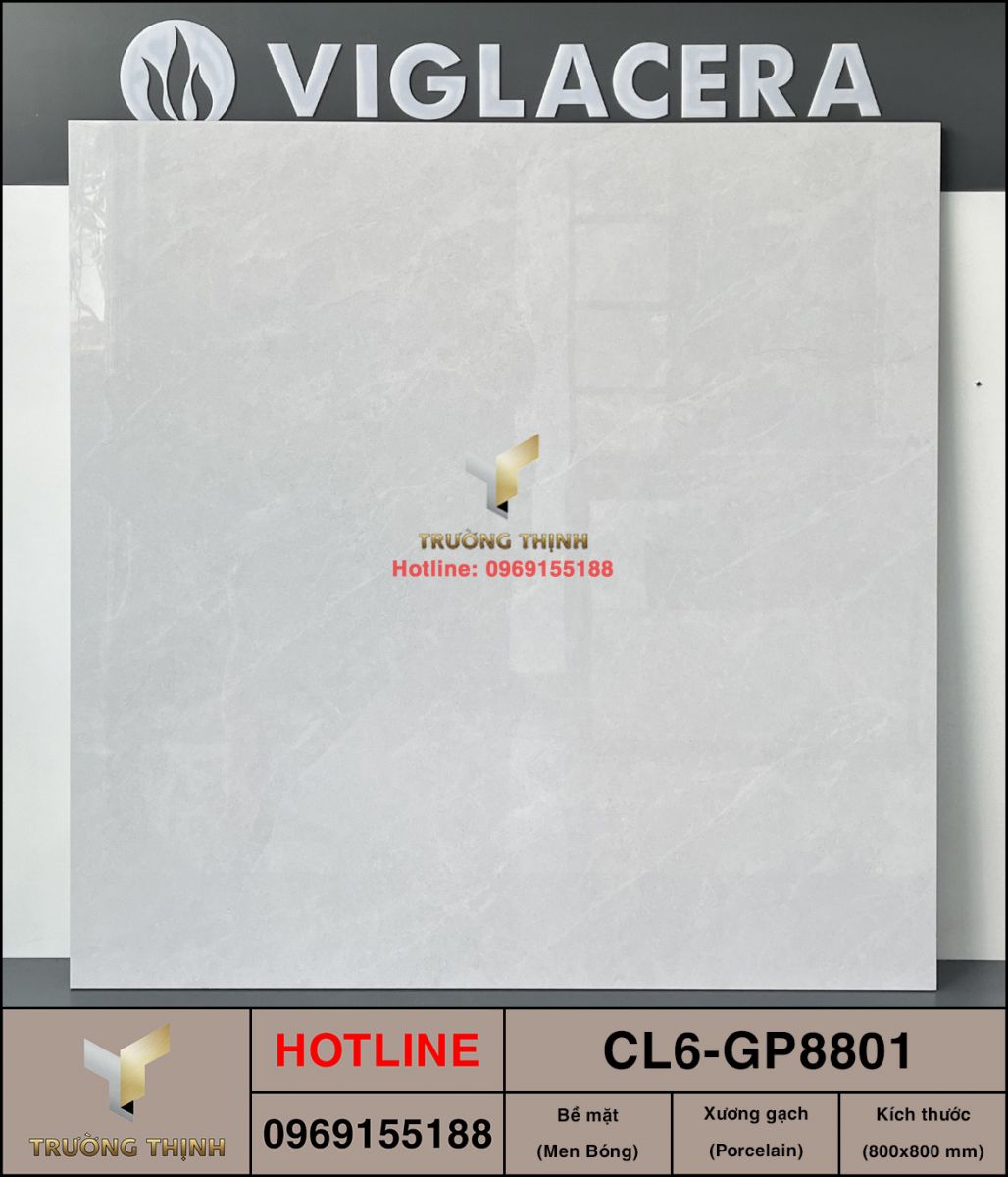 Gạch lát nền men bóng 800x800 Viglacera Cửu Long CL6-GP8801 giá rẻ