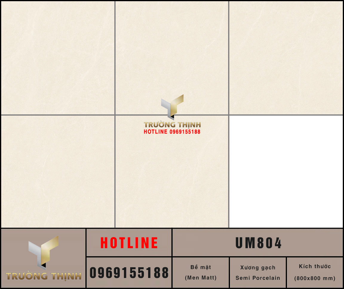 Gạch lát nền men Matt màu be 800x800 Viglacera UM804: Đẳng cấp và Sang trọng