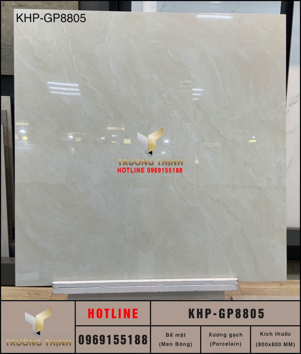Gạch lát nền xương đá 800x800 Viglacera KHP-GP8805 vân đá