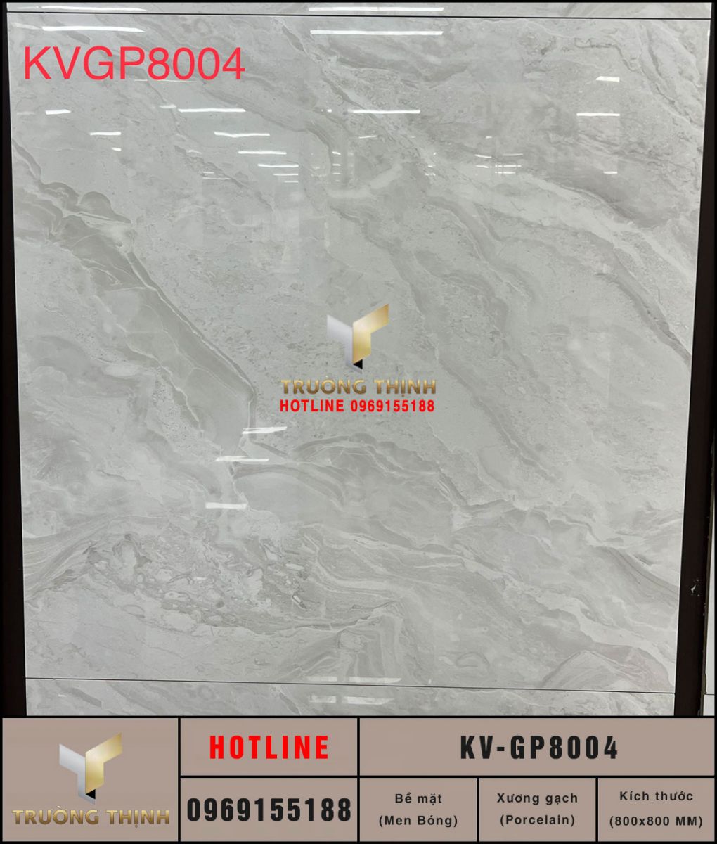 Gạch lát sàn Granite vân đá Viglacera KV-GP8004 men bóng
