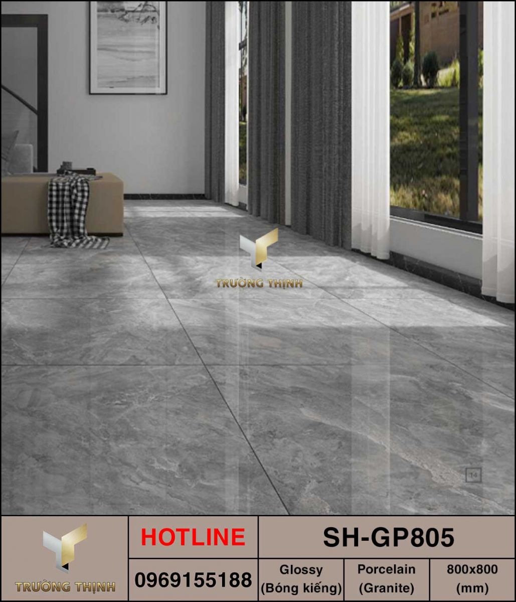 Ảnh mẫu 3D gạch lát nền 800x800 Viglacera SH-GP805