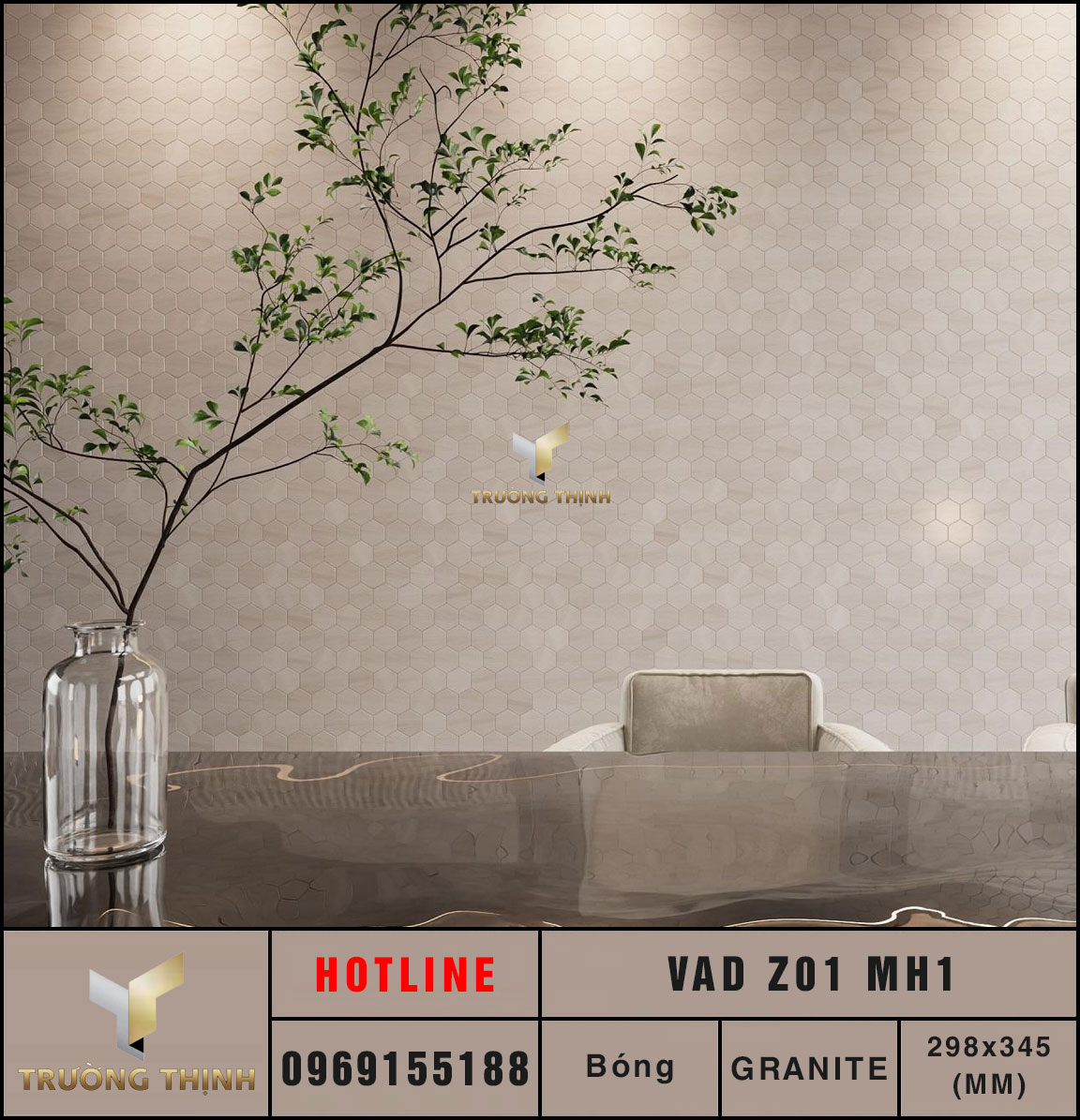 Ảnh mẫu gạch decor mosaic Eurotile Vân Du VAD Z01 MH1