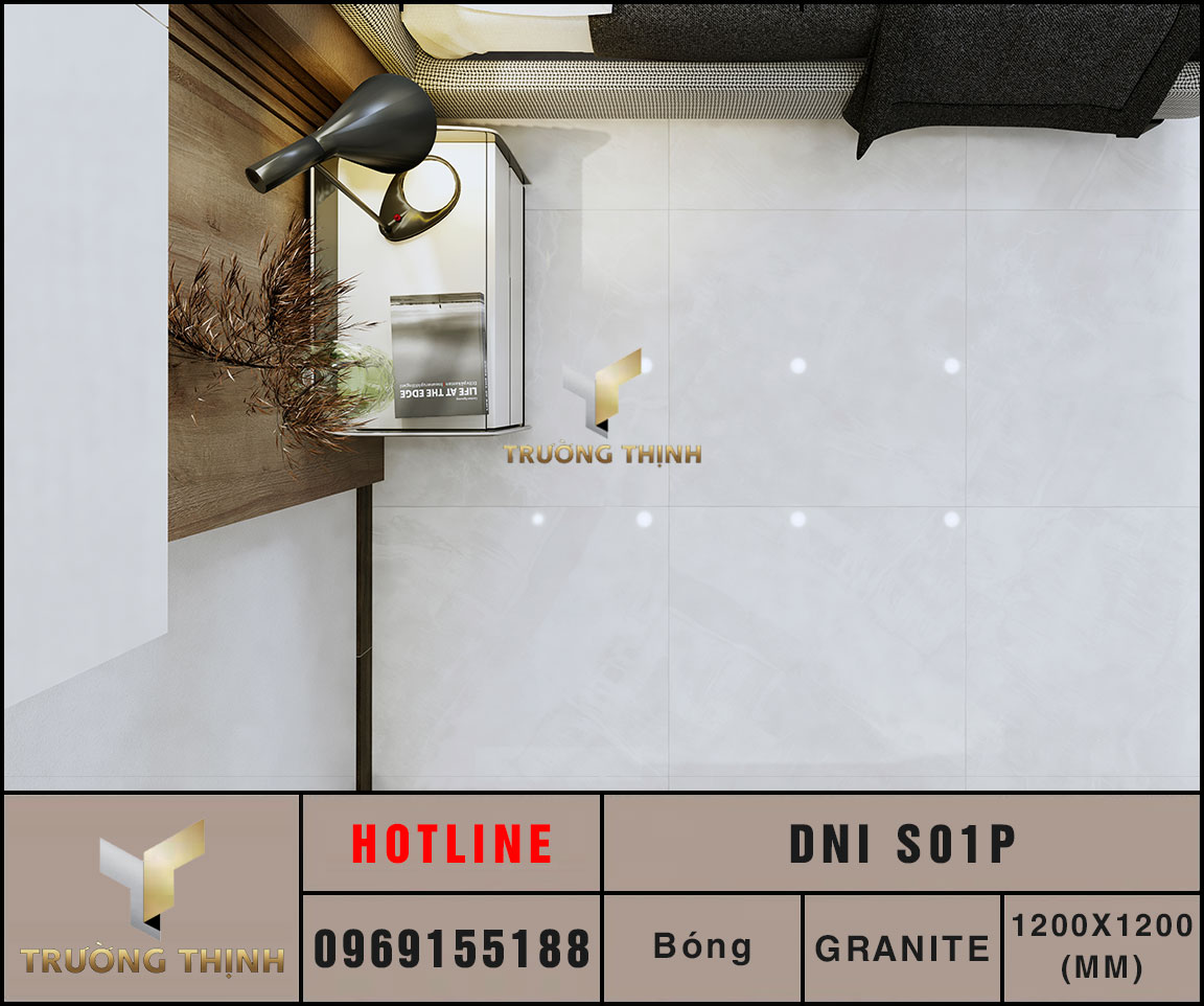 Ảnh mẫu gạch lát nền 1200x1200 Eurotile Denim DNI S01P
