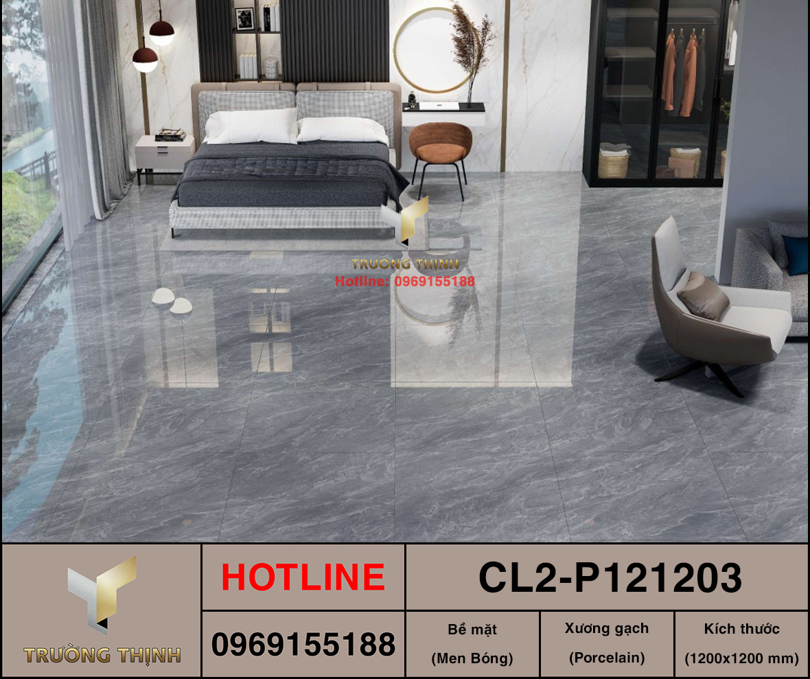 Gạch 1200x1200 Viglacera Cửu Long CL2-P121203