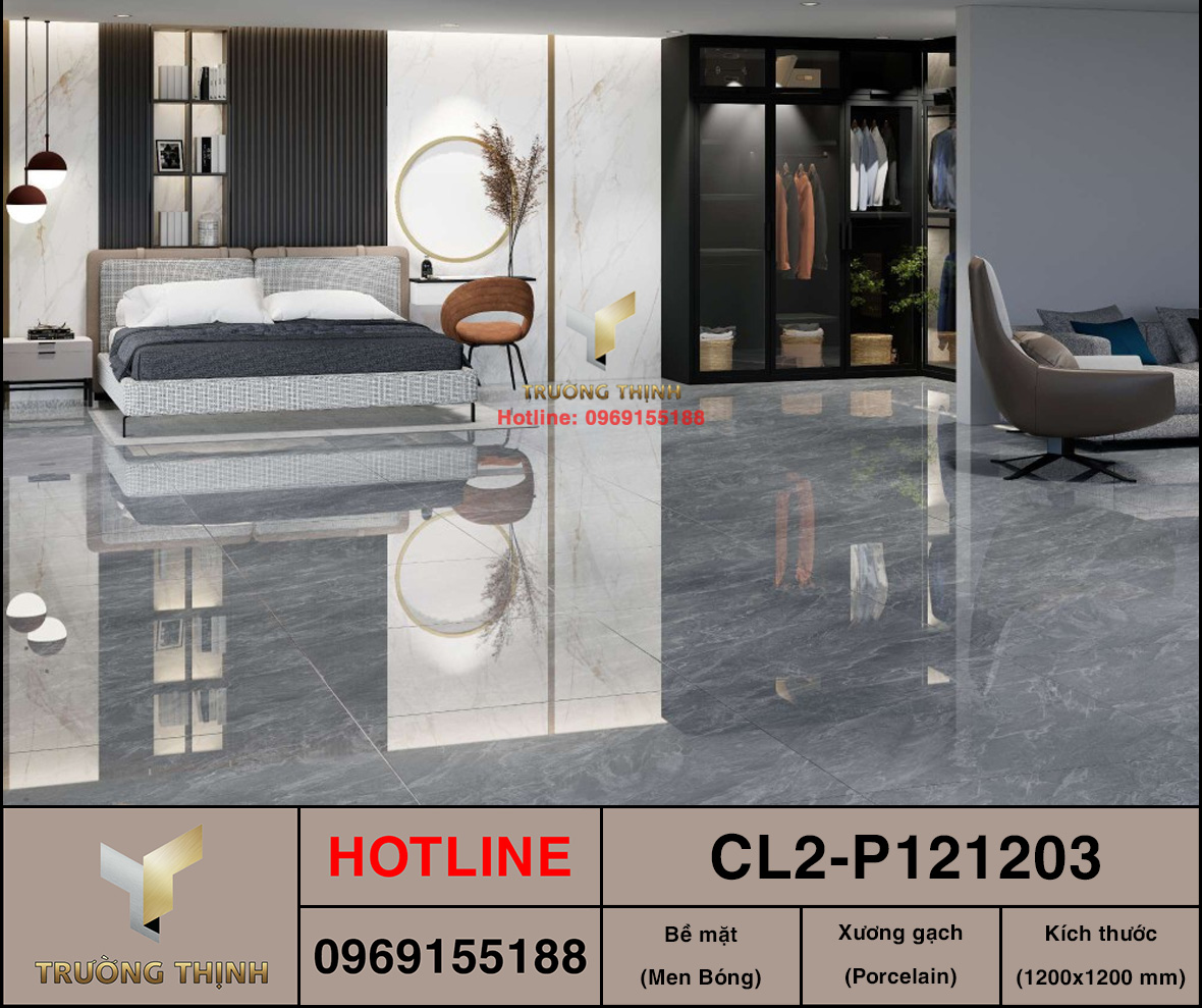 Gạch lát nền 1200x1200 Viglacera Cửu Long CL2-P121203