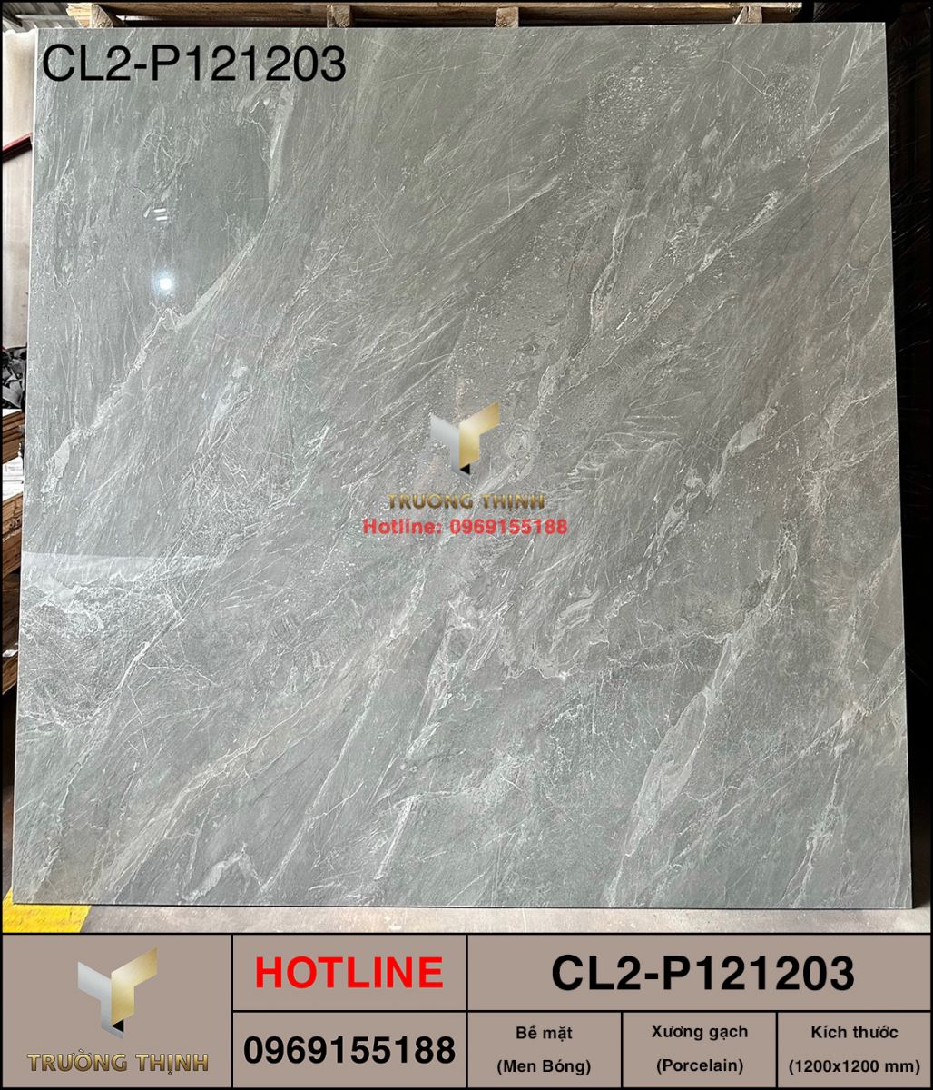 Gạch lát nền 1200x1200 Viglacera CL2-P121203 vân đá