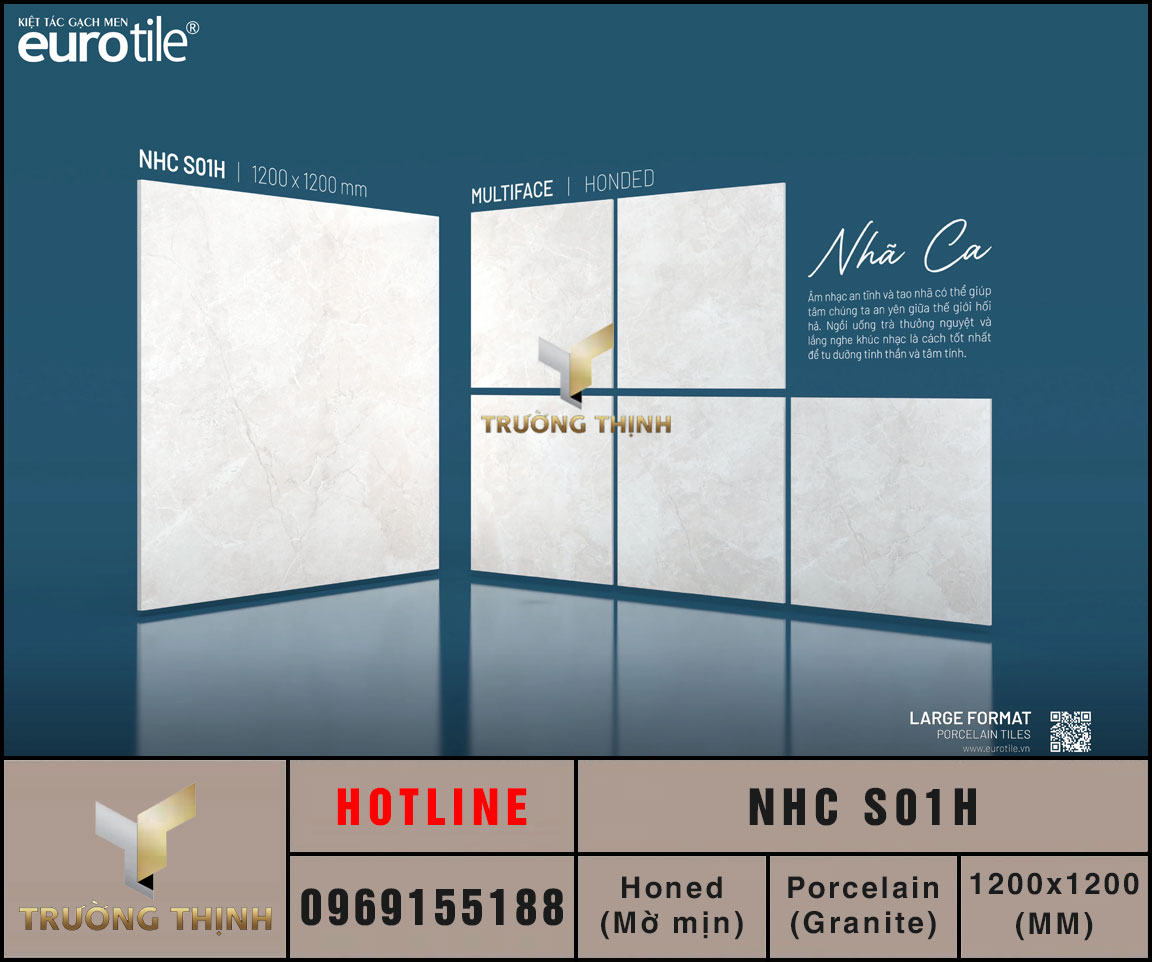 Ảnh mẫu gạch lát nền 1200x1200 Eurotile Nhã Ca NHC S01H