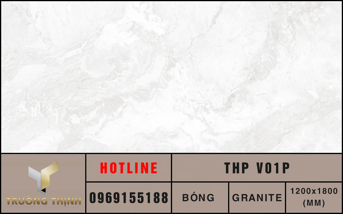Gạch tấm lớn 1200x1800 Eurotile Thu Phong THP V01P màu trắng