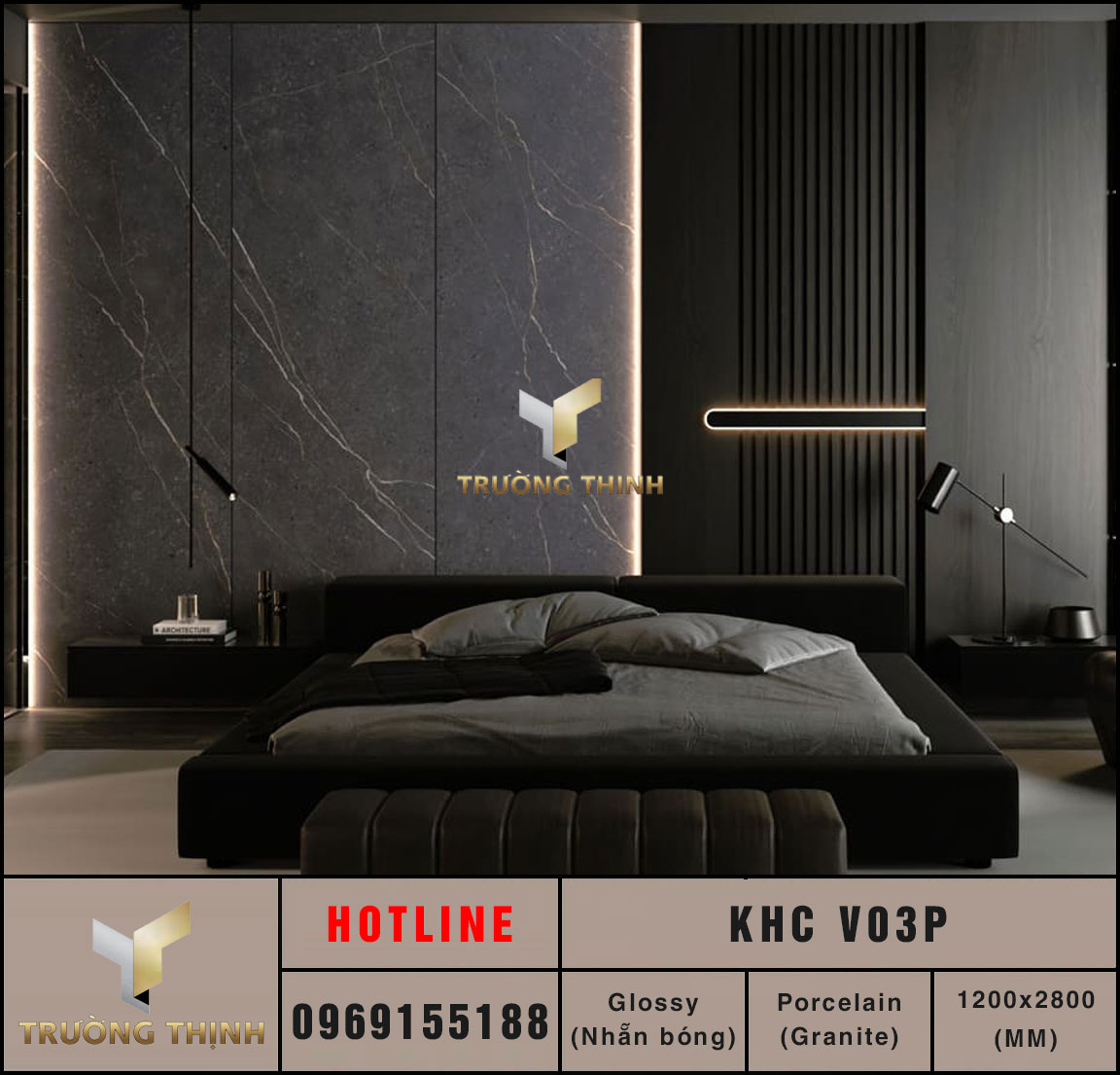 Ảnh mẫu 3D gạch ốp lát 1200x1800 Eurotile Khải Ca KHC V03P