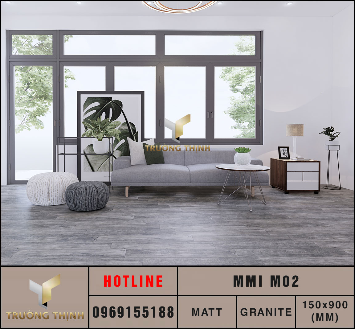Gạchlát giả gỗ Eurotile Mộc Miên MMI M02 cao cấp