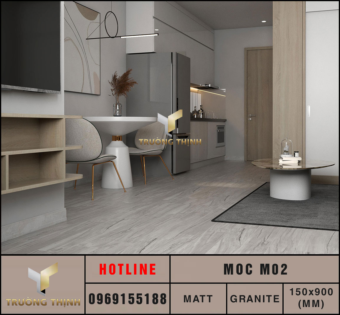 Gạch lát nền vân gỗ 150x900 Eurotile Mộc Châu MOC M02 cao cấp