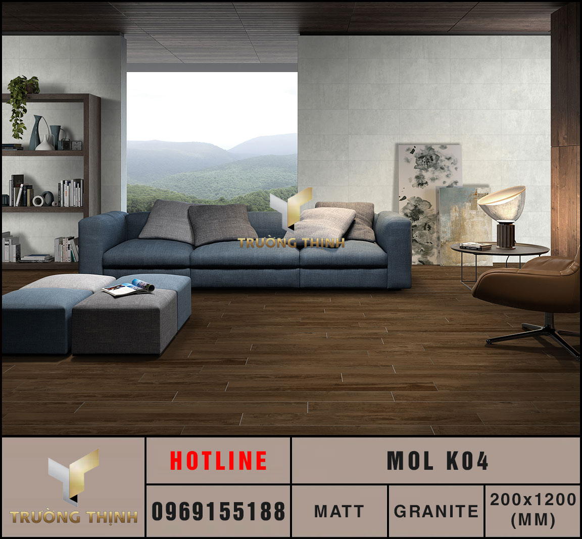 Gạch giả gỗ 200x1200 Eurotile Mộc Lan MOL K04 giá ưu đãi