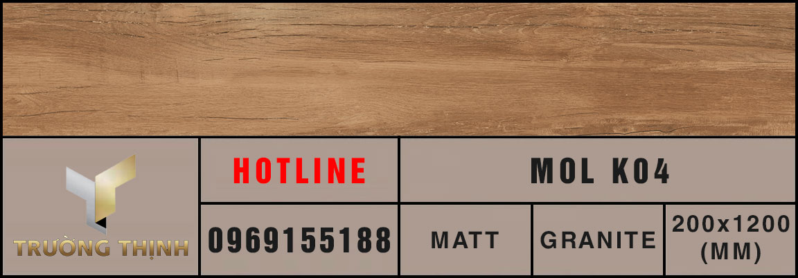 Ảnh MAP gạch ốp lát 200x1200 Eurotile Mộc Lan MOL K04