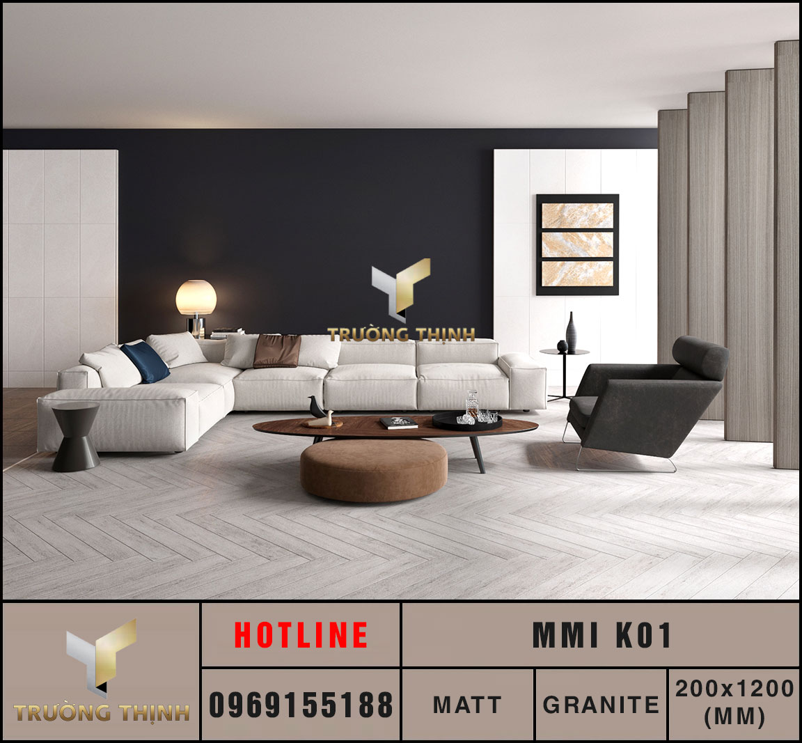 Gạch granite vân gỗ 200x1200 Eurotile Mộc Miên MMI K01 cao cấp