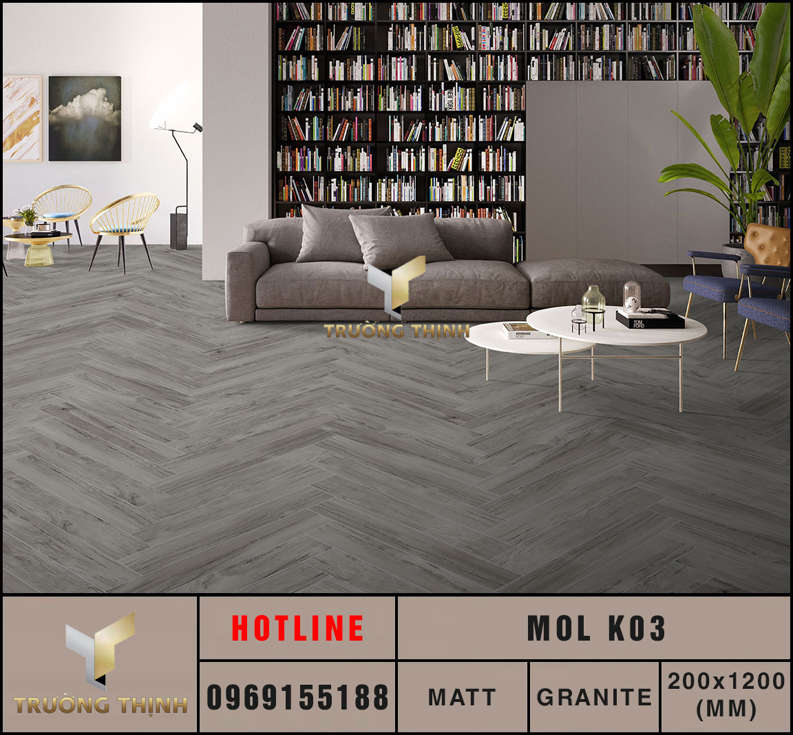 Gạch lát sàn vân gỗ 200x1200 Eurotile Mộc Lan MOL K03 cao cấp