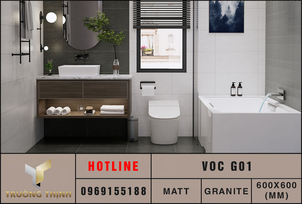 Ảnh phối cảnh 3D gạch ốp lát 300x600 Eurotile VOC G01