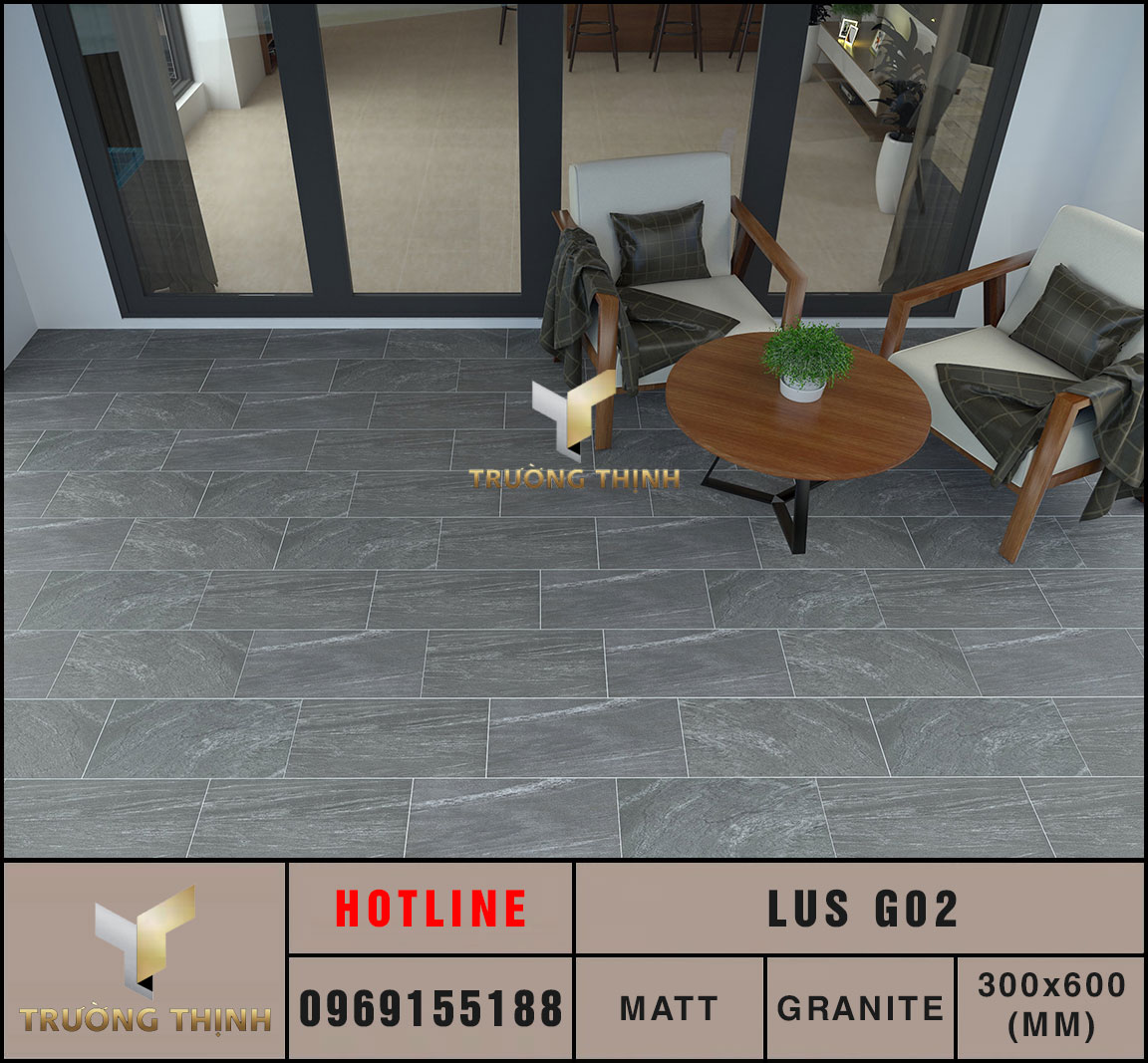 Ảnh mẫu 3D gạch ốp lát 300x600 Eurotile Lưu Sa LUS G02