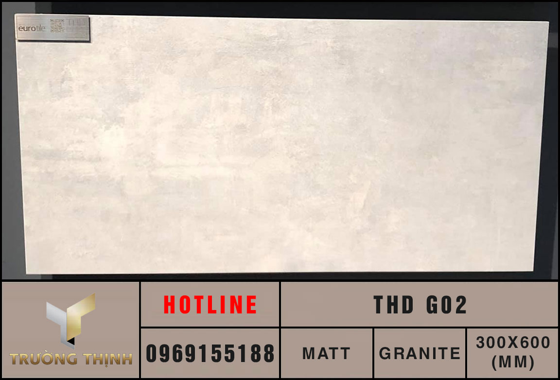 Gạch ốp lát 300x600 Eurotile Thiên Di THD G02 vân xi măng