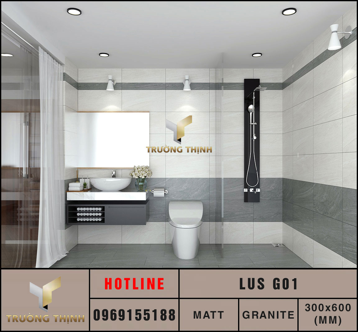 Gạch gạch ốp lát 300x600 Eurotile Lưu Sa LUS G01