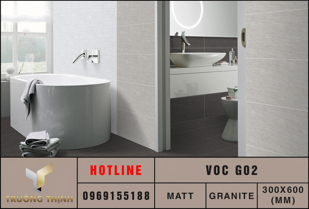 Ảnh phối cảnh gạch ốp lát 300x600 Eurotile VOC G02