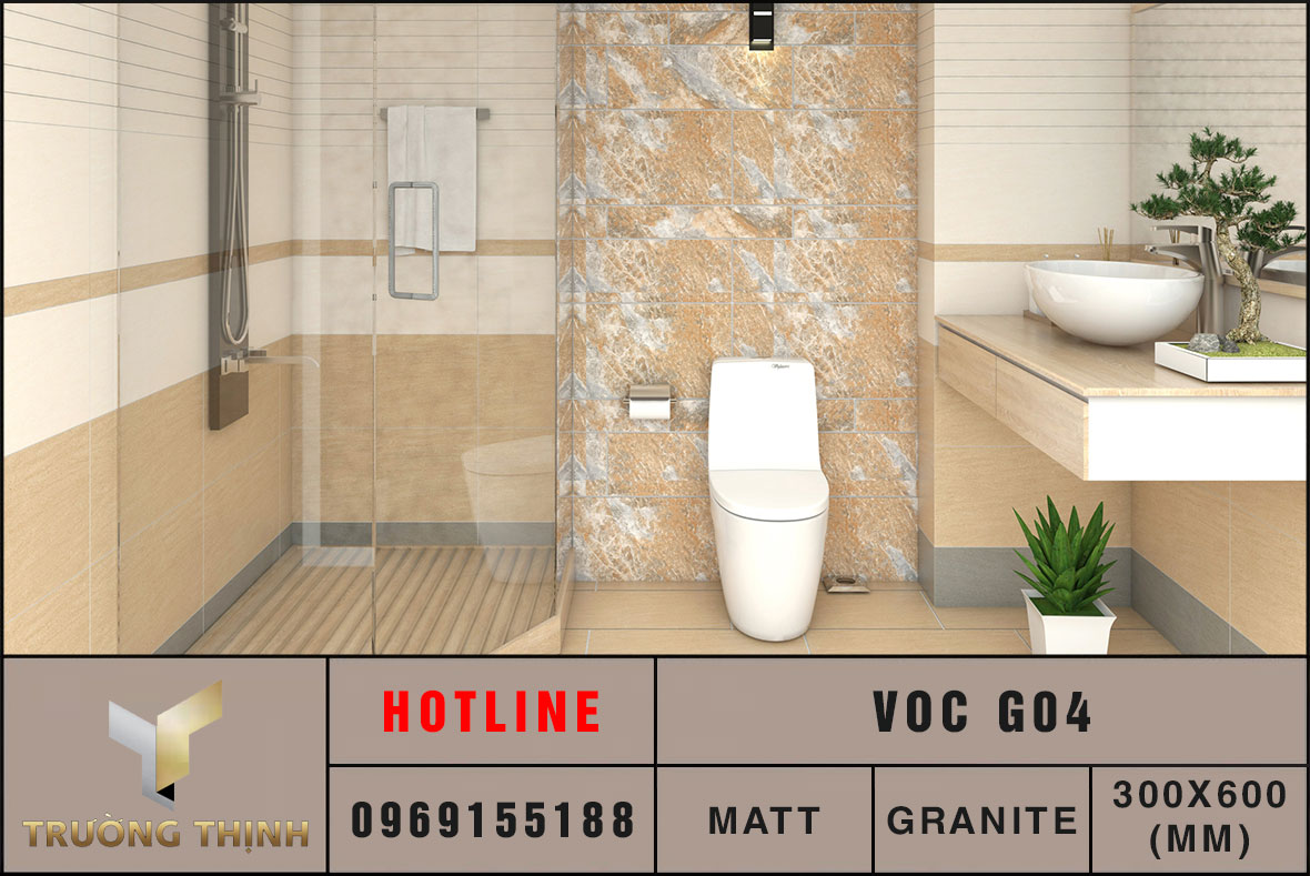 Ảnh phối cảnh 3D gạch ốp lát 300x600 Eurotile VOC G04