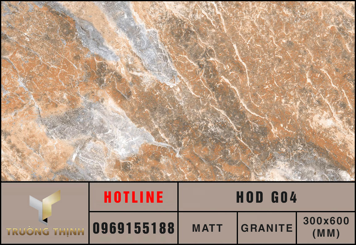 Ảnh MAP gạch ốp lát 300x600 Eurotile Hoa Đá HOD G04