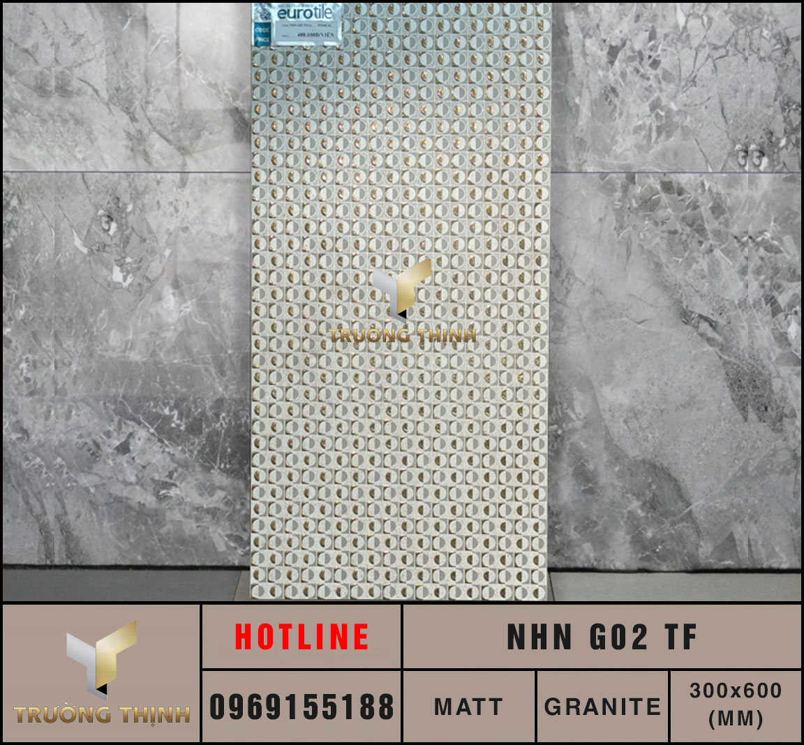 Gạch ốp trang trí 300x600 Eurotile Nhật Nguyệt NHN G02 TF cao cấp