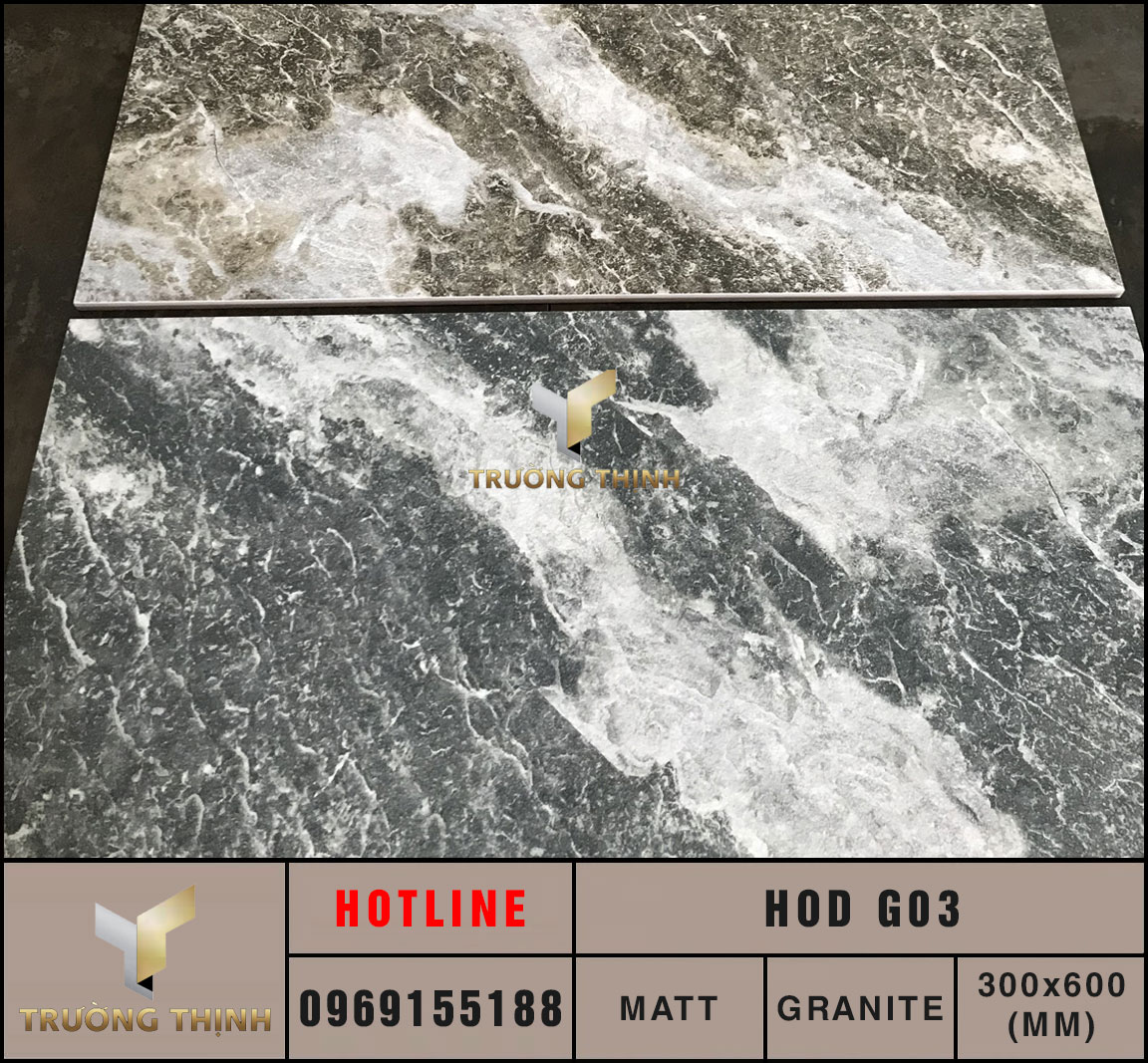 Ảnh thực tế gạch ốp lát 300x600 Eurotile Hoa Đá HOD G03