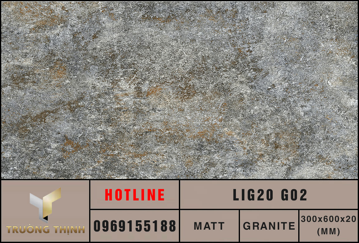 Gạch sân vườn 300x600x20 Eurotile Liguria LIG20 G02 cao cấp