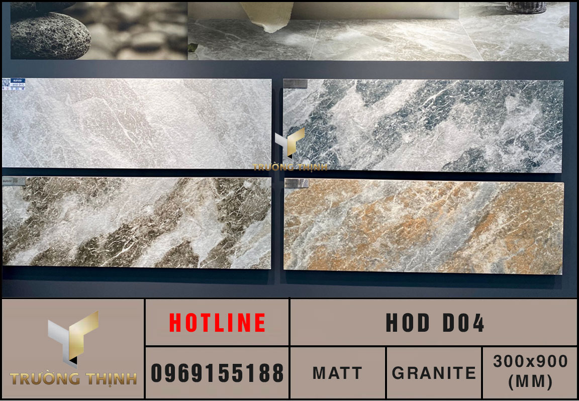 Ảnh thực tế gạch ốp lát 300x900 Eurotile Hoa Đá HOD D04