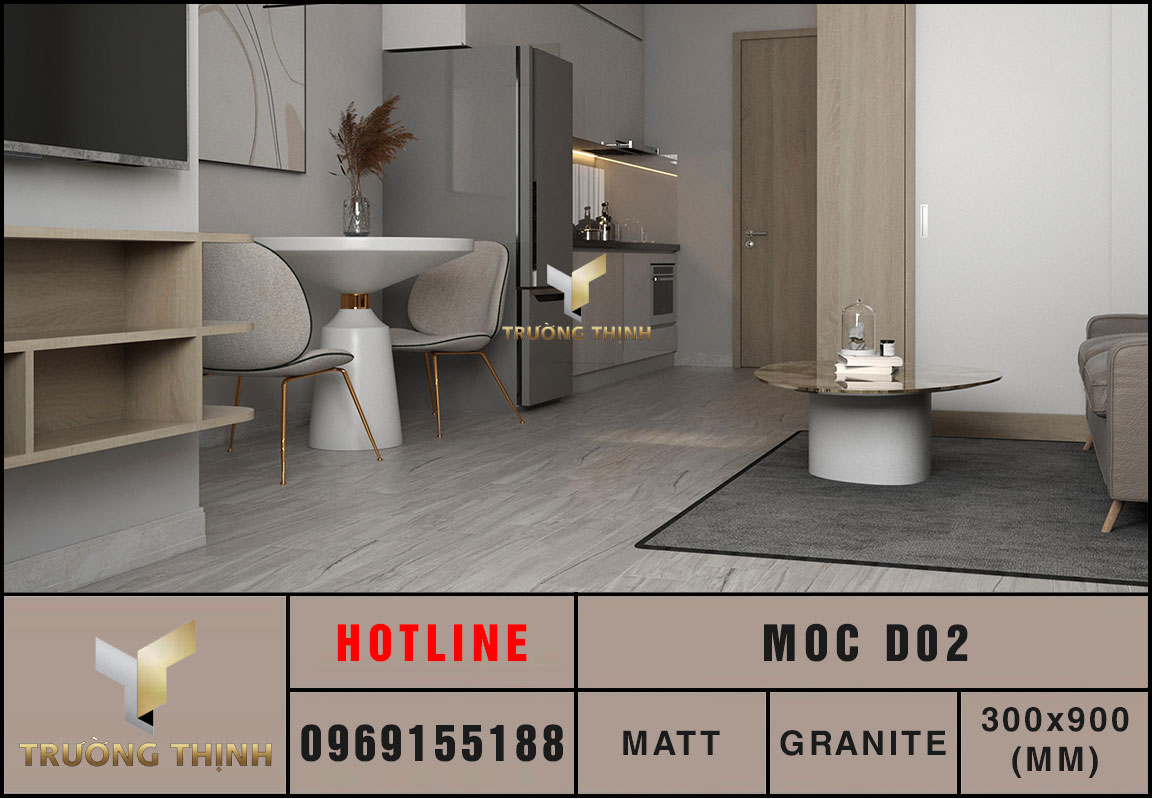 Gạch granite vân gỗ 300x900 Eurotile Mộc Châu MOC D02 cao cấp