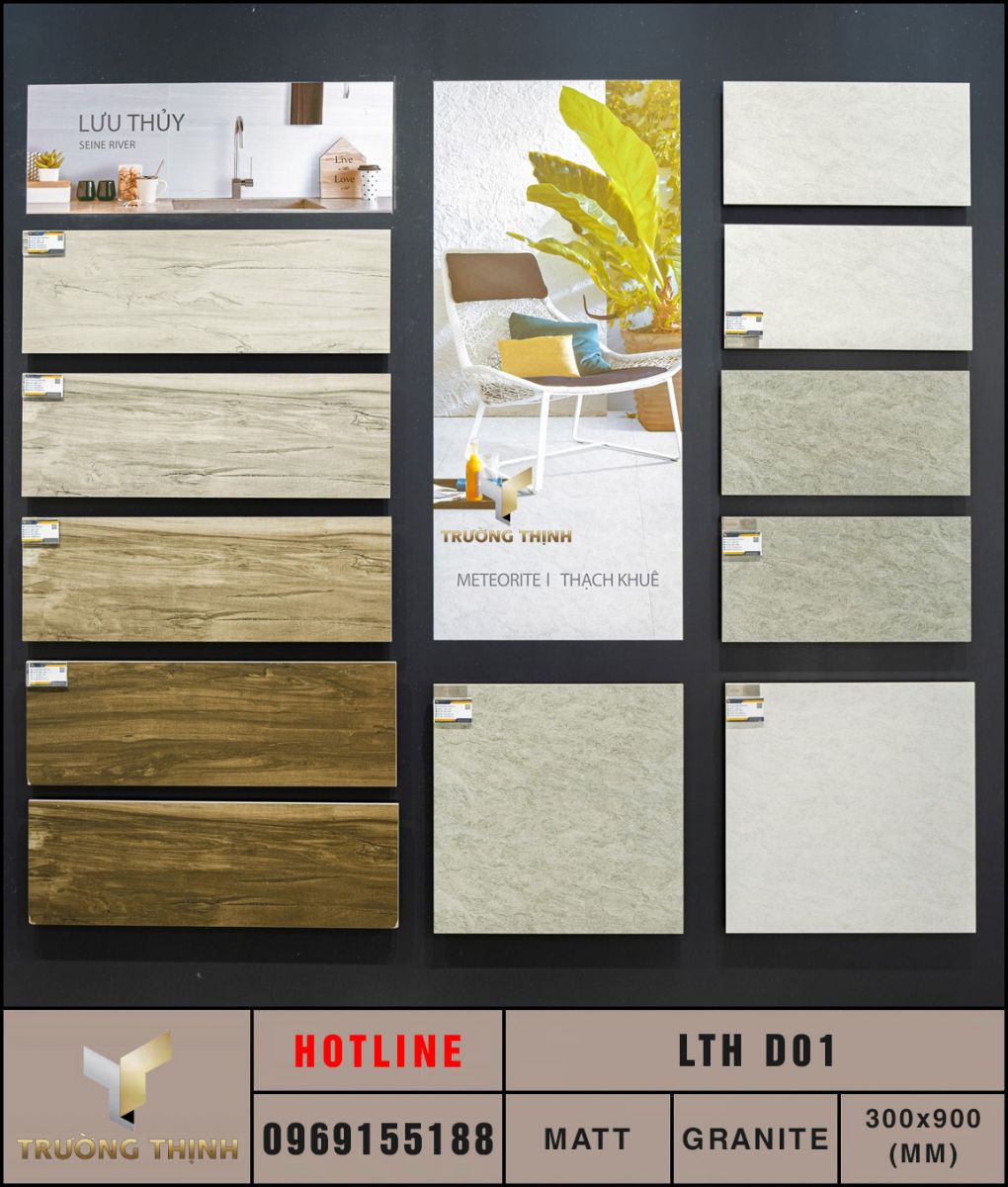 Gạch ốp lát 300x900 Eurotile Lưu Thủy LTH D01