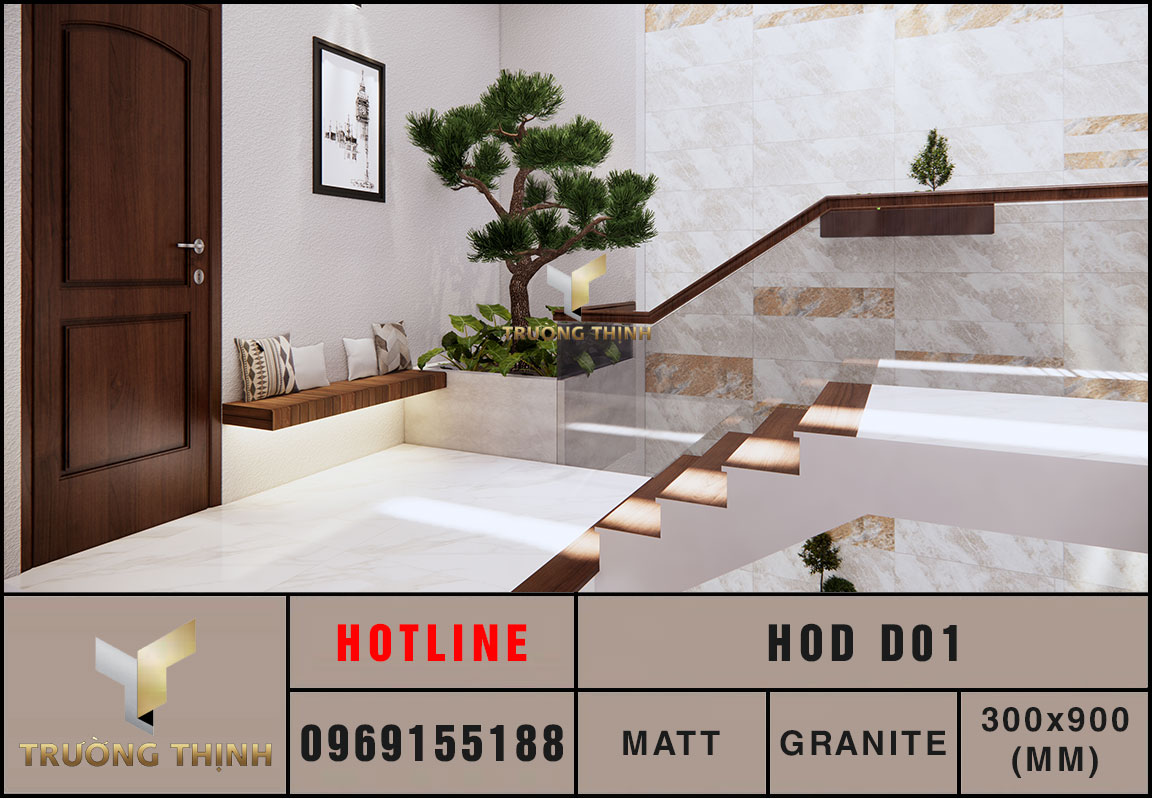 Gạch gạch ốp lát 300x900 Eurotile Hoa Đá HOD D01