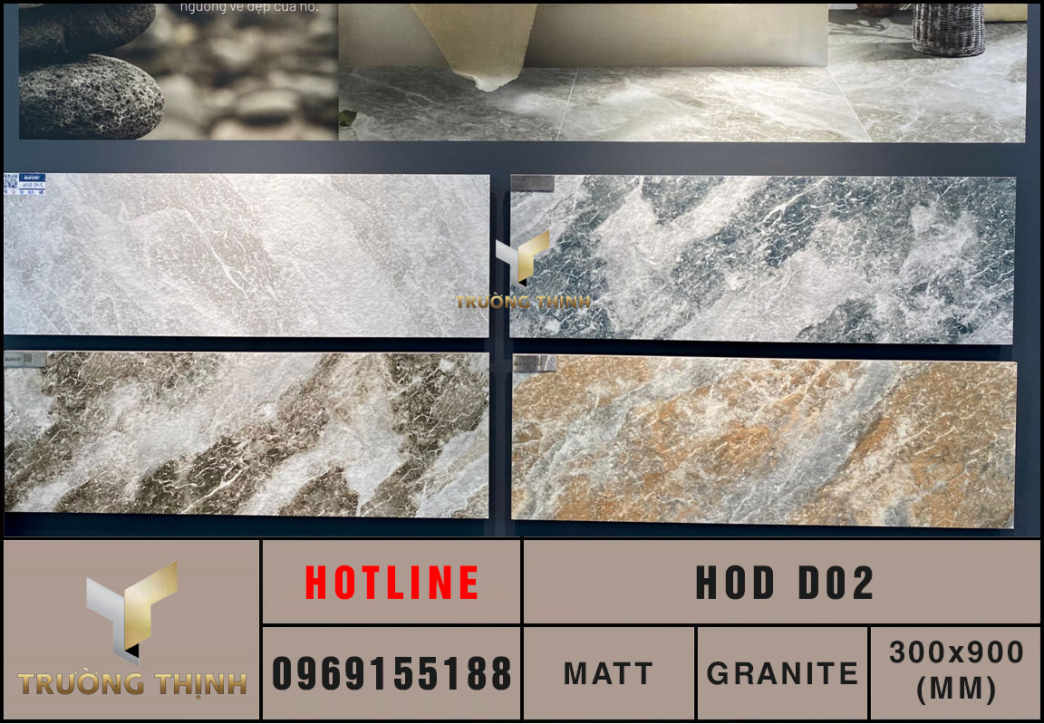 Ảnh thực tế gạch ốp lát 300x900 Eurotile Hoa Đá HOD D02