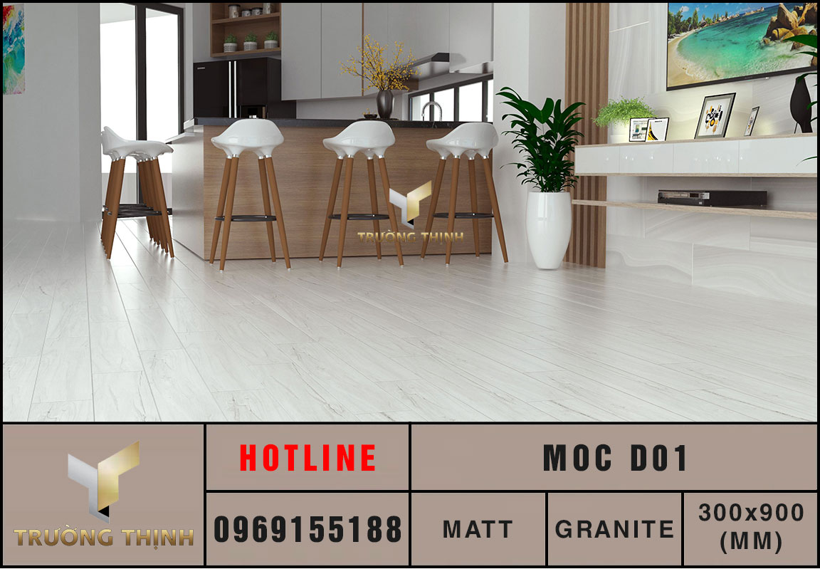Ảnh phối cảnh 3D gạch ốp lát 300x900 Eurotile Mộc Châu MOC D01
