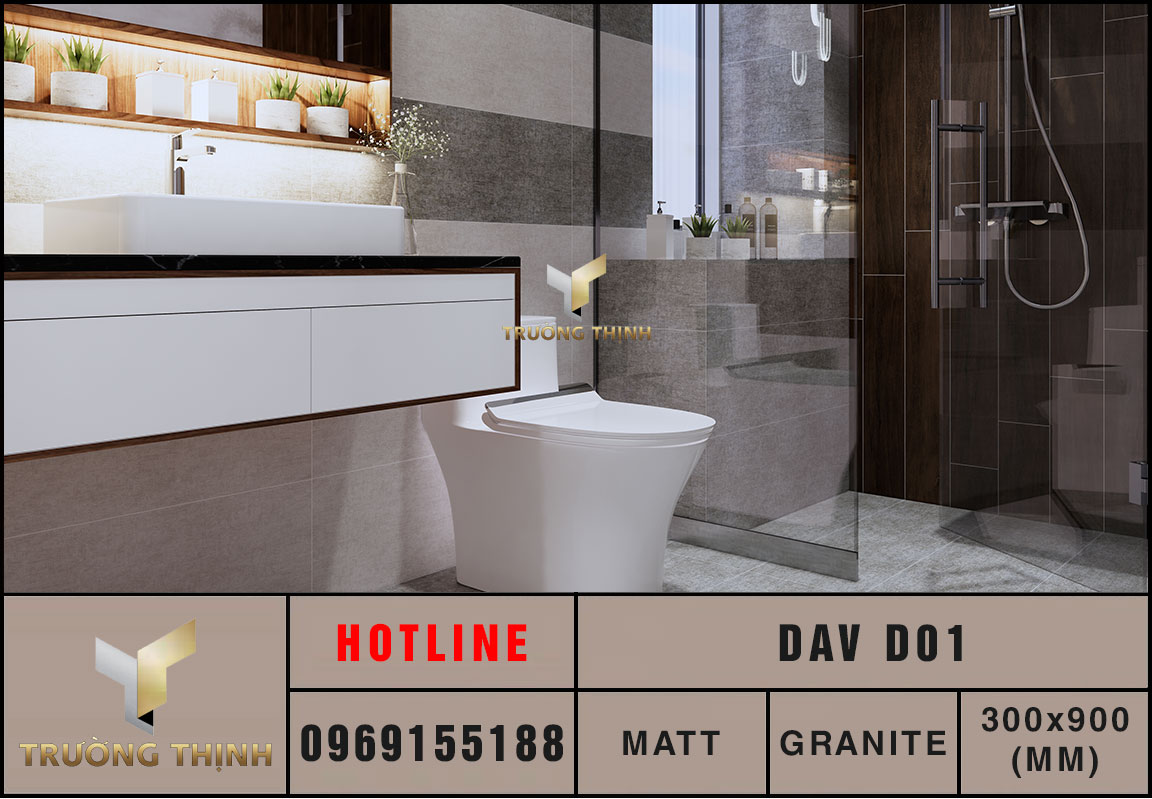 Ảnh mẫu 3D gạch ốp lát 300x900 Eurotile Đan Vi DAV H01