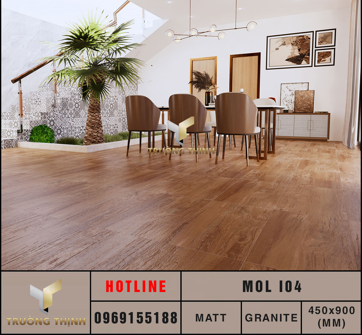 Gạch ốp lát 450x900 Eurotile Mộc Lan MOL I04