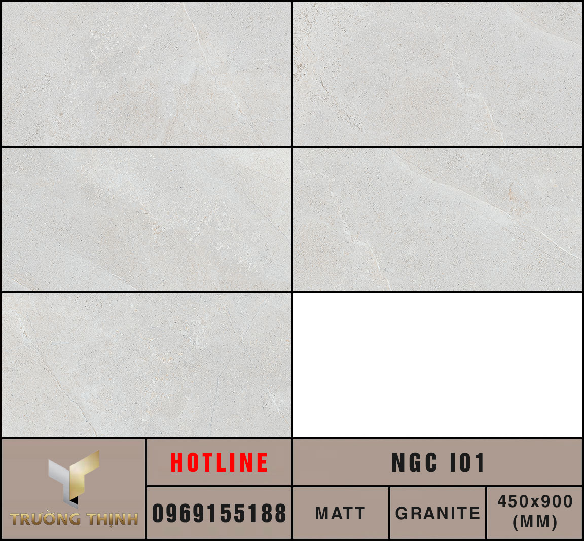 Ảnh MAP 5 Face gạch ốp lát 450x900 Eurotile Nguyệt Cát NGC I01