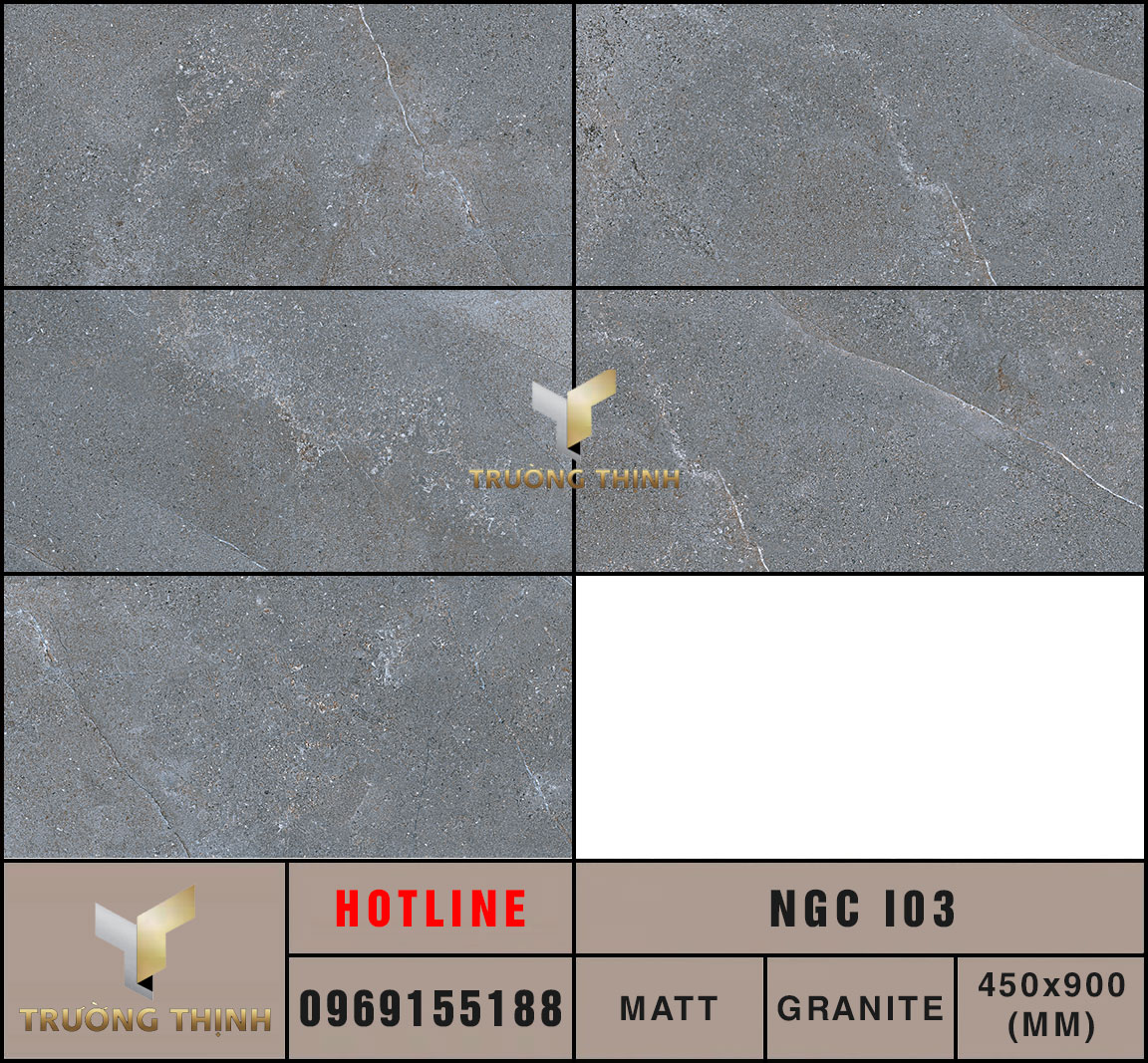 Ảnh MAP 5 Face gạch ốp lát 450x900 Eurotile Nguyệt Cát NGC I03