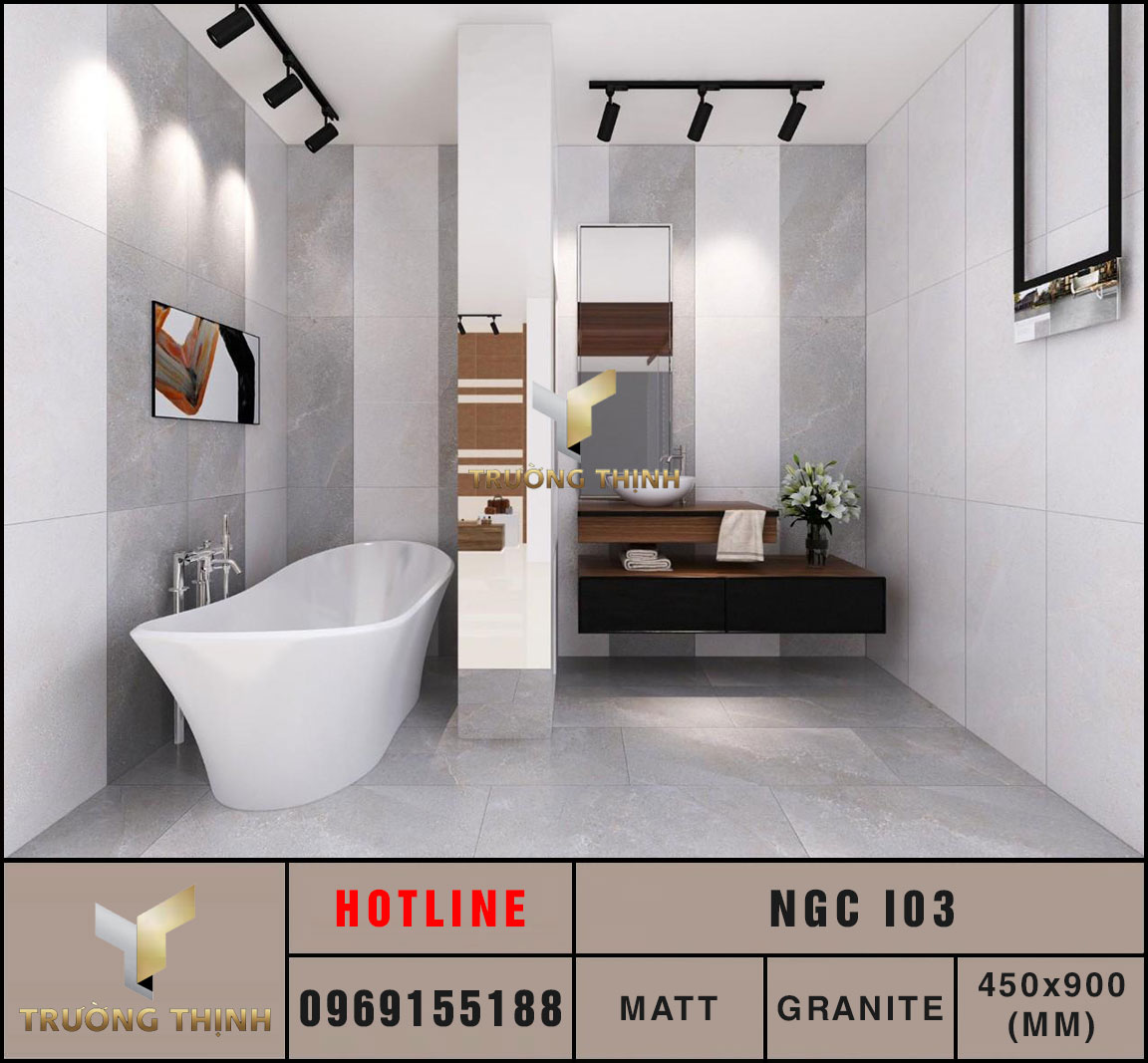 Gạch gạch ốp lát 450x900 Eurotile Nguyệt Cát NGC I03