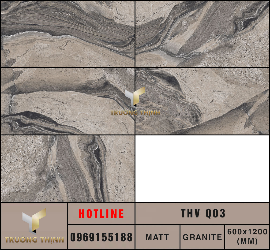 Ảnh ghép MAP 5 Face gạch ốp lát 600x1200 Eurotile Thạch Vũ THV Q03