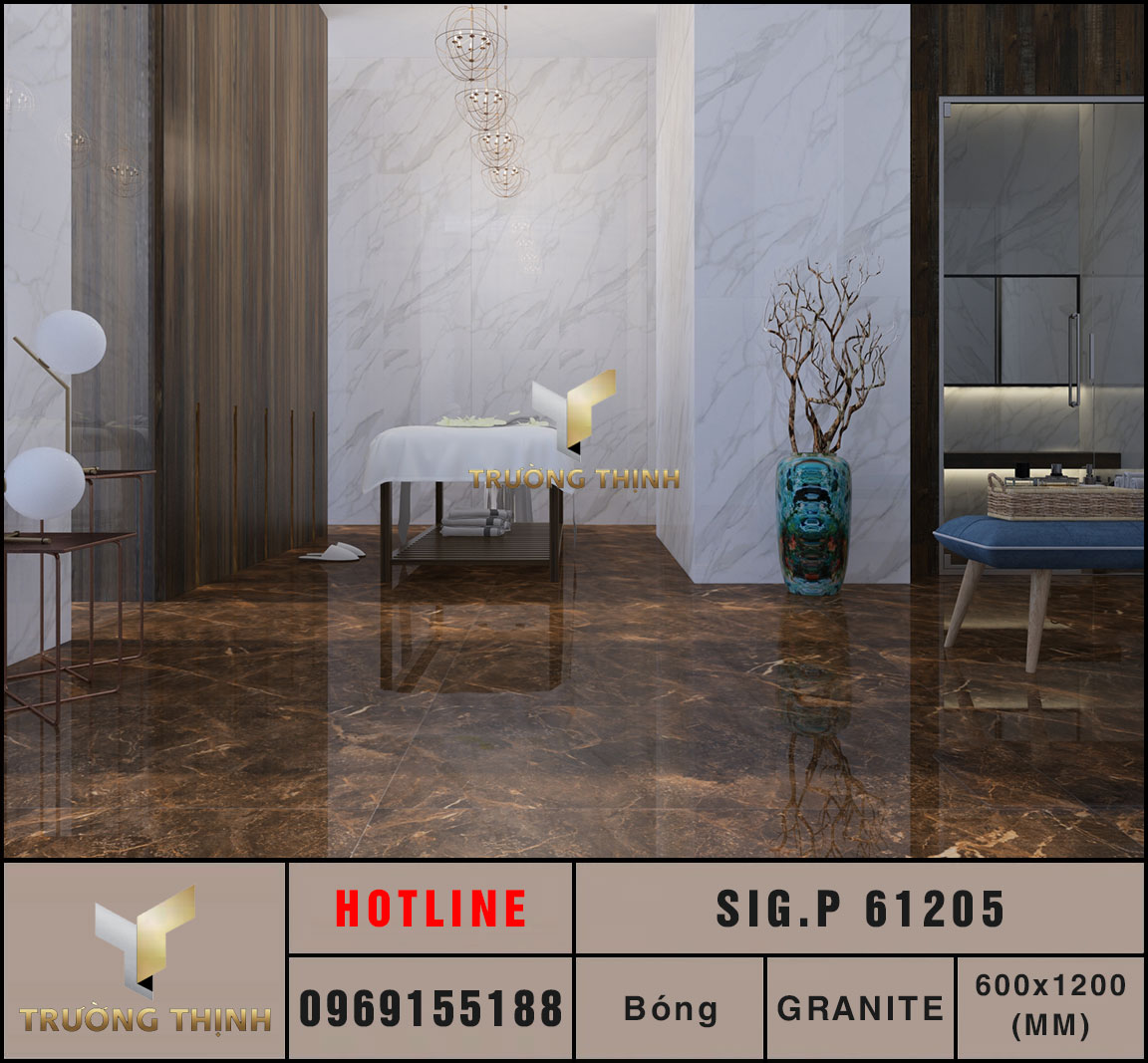 Ảnh mẫu gạch ốp lát 600x1200 Eurotile Thụy Phong SIG.P61205