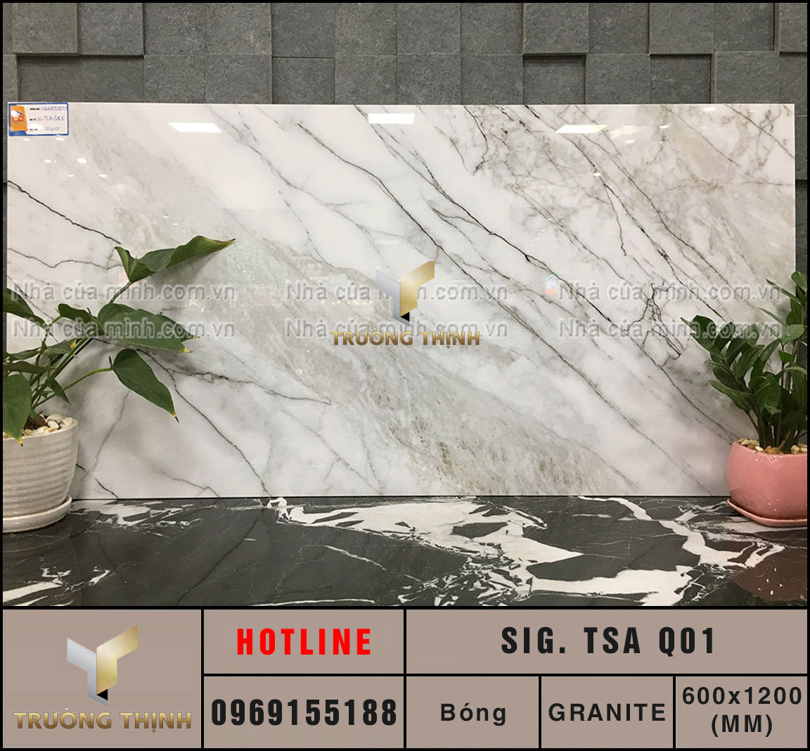 Gạch ốp lát 600x1200 Eurotile Tuyết San SIG. TSA Q01 vân đá
