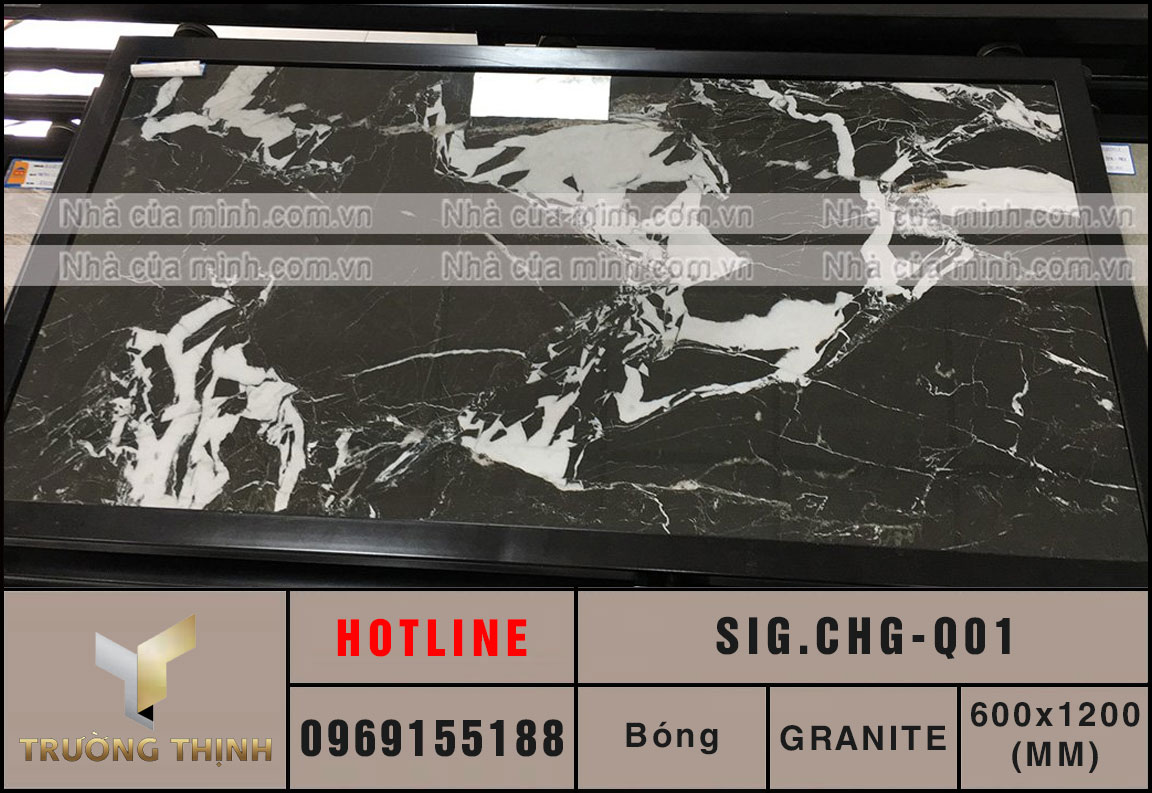 Gạch ốp lát đen chớp 600x1200 Eurotile Chi Giao SIG.CHG-Q01 vân đá